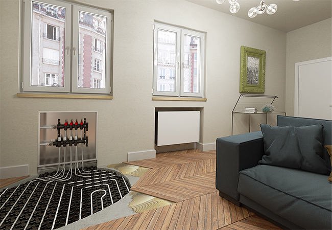 Combination with radiating system